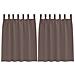 Tende con tende 2 pcs Marrone scuro 140x140cm Poliestere - Foto miniatura 1