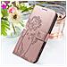 Custodia A Portafoglio Per Iphone 16 Design Premium Fiori Farfalla, Rosa Champagne - Foto miniatura 4