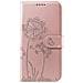 Custodia A Portafoglio Per Iphone 16 Design Premium Fiori Farfalla, Rosa Champagne - Foto miniatura 5