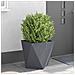 Fioriera Antracite 50 x 50 x 50 cm Acciaio - Foto miniatura 4