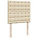 Struttura Letto Pouf con Materasso Crema 80x200 cm in Tessuto - Foto miniatura 9