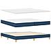Letto a molle con materasso Blu 200 x 200 cm Tessuto - Foto miniatura 4