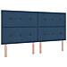 Letto a molle con materasso Blu 200 x 200 cm Tessuto - Foto miniatura 5