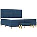 Letto a molle con materasso Blu 200 x 200 cm Tessuto - Foto miniatura 7