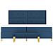 Letto a molle con materasso Blu 200 x 200 cm Tessuto - Foto miniatura 8