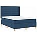 Letto a molle con materasso Blu 160 x 200 cm Tessuto - Foto miniatura 4