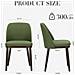 Set Da 2 Sedie Da Pranzo Sedie Design Con Rivestimento In Tessuto E Gambe In Legno Massello, Ideali Per Soggiorno, Cucina O Sala Da Pranzo Verde - Foto miniatura 2