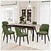 Set Da 2 Sedie Da Pranzo Sedie Design Con Rivestimento In Tessuto E Gambe In Legno Massello, Ideali Per Soggiorno, Cucina O Sala Da Pranzo Verde - Foto miniatura 8