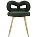 Sedia Mini Ilary Imbottita Verde E Oro Ø40x67 Cm, Seduta H 46 Cm - Foto miniatura 2