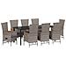 Set da Pranzo per Giardino con cuscino 9 pcs Grigio - Foto miniatura 1