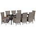 Set da Pranzo per Giardino con cuscino 9 pcs Grigio - Foto miniatura 3