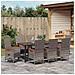 Set da Pranzo per Giardino con cuscino 9 pcs Grigio - Foto miniatura 4