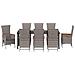 Set da Pranzo per Giardino con cuscino 9 pcs Grigio - Foto miniatura 7