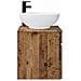 Mobile lavabo da parete Legno antico 49 x 44,5 x 66,5 cm - Foto miniatura 2