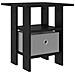 Comodino Rovere Nero 41 x 40 x 45 cm Legno multistrato - Foto miniatura 1