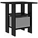 Comodino Rovere Nero 41 x 40 x 45 cm Legno multistrato - Foto miniatura 8