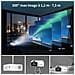 Videoproiettore Android Full Hd 1080p, 8000 Lumen, Wi-fi E Bluetooth, Mirroring Schermo, Proiezione Laterale, Massimo 300 Pollici, Colore Bianco - Foto miniatura 3