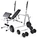 Panca Multifunzione Con Rack Bilanciere E Set Manubri 90 Kg - Foto miniatura 1