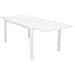 Set Tavolo Giardino Rettangolare Allungabile 160/240 X 90 Con 8 Sedie In Alluminio Bianco E Textilene Da Esterno - Foto miniatura 3