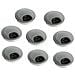 5070864 Passacavi Rotondo Diametro 60mm Da Incastrare In Scrivania / tavolo In Zama, Cromato Opaco, Pack Di 8pz - Foto miniatura 1