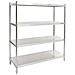 Scaffale Da Cucina A 4 Livelli 150x48x155 Cm In Acciaio Inox - Foto miniatura 1