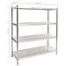 Scaffale Da Cucina A 4 Livelli 150x48x155 Cm In Acciaio Inox - Foto miniatura 5