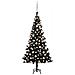 Set Albero Natale Artificiale con LED Palline Nero 150 cm PVC - Foto miniatura 1