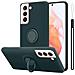 Cadorabo Custodia Compatibile Con Samsung Galaxy S22 In Liquid Verde - Coperchio Protettivo In Silicone Tpu Flessibile Con Anello - Foto miniatura 1