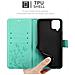Custodia Compatibile Con Samsung Galaxy A12 / M12 In Turchese Fiore - Coperchio Protettivo In Design Floreale Con Chiusura Magnetica, Funzione Stand E Slot Per Carte - Foto miniatura 5