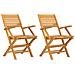 Sedie Da Giardino Pieghevoli 2pz 55x62x90cm Legno Massello Teak - Foto miniatura 1