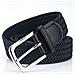 Cintura Da Uomo Elastica Intrecciata Con Fibbia 105cm Black - Foto miniatura 2