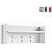 Pannello Appendiabiti Con Ampio Ripiano E 3 Ganci Bianco - Foto miniatura 1