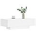 Tavolino Da Salotto Bianco 100x49,5x31 Cm In Legno Multistrato - Foto miniatura 3