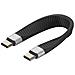 Cavo Corto Piatto Usb-c Maschio A Usb-c Maschio E-mark Ricarica Rapida Fpc 12.4 Cm - Foto miniatura 1