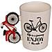 Coffee Mug Bicycle - Enjoy The Ride - Red - Foto miniatura 1