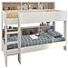 Letti A Castello Per Bambini - Rovere E Ombre White - Molle Incluse - 2 X 90 X 200 Cm - Foto miniatura 1