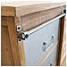 Mobiletto Credenza Da Interno Bar In Legno E Metallo Con 3 Cassetti E Anta Scorrevole Linea Industrial - Foto miniatura 7