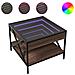 Tavolino Da Salotto Con Led Infinity Rovere Marrone 50x50x38 Cm - Foto miniatura 2