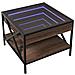 Tavolino Da Salotto Con Led Infinity Rovere Marrone 50x50x38 Cm - Foto miniatura 3