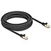 Cavo di rete RJ45 con rivestimento intrecciato Cat. 6A S /FTP maschio-maschio 7,5 m nero - Foto miniatura 2