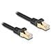 Cavo di rete RJ45 con rivestimento intrecciato Cat. 6A S /FTP maschio-maschio 7,5 m nero - Foto miniatura 1
