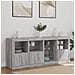 Credenza Con Luci Led Grigio Sonoma 164x37x67 Cm - Foto miniatura 3