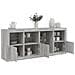 Credenza Con Luci Led Grigio Sonoma 164x37x67 Cm - Foto miniatura 1