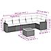 Set Divani Da Giardino Con Cuscini 7pz Nero Polyrattan - Foto miniatura 3