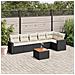 Set Divani Da Giardino Con Cuscini 7pz Nero Polyrattan - Foto miniatura 1