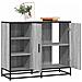 Credenza Grigio Sonoma 92x35x76 Cm In Legno Multistrato - Foto miniatura 1