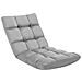 Lusso Casadino -  Sedia A Sdraio Da Terra Pieghevole Grigia In Microfibra - Foto miniatura 1