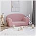 Divano Per Bambini A 2 Posti Rosa In Morbido Peluche - Foto miniatura 8