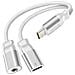 Adattatore Carica/audio Usb-c 3.5mm 2in1 Nylon, Bianco - Foto miniatura 1
