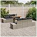 Set Divano Giardino 7 Pezzi con Cuscini Grigio Polyrattan - Foto miniatura 3
